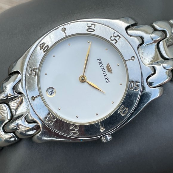 Other - Vintage PRYNGEPS Wristwatch Silver Tone Analog Date Indicator